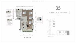 中环TOD·十里风和4室2厅1厨2卫建面144.0㎡