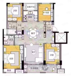 苏嘉观山悦4室2厅1厨2卫建面124.00㎡