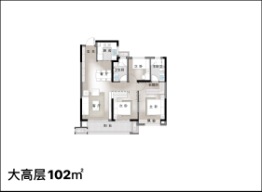 中奥华地·朗境东方3室2厅1厨2卫建面102.00㎡