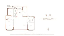 湖光山色3室2厅1厨4卫建面200.00㎡