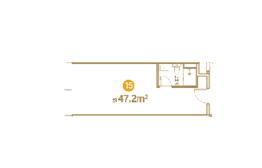 保利天宸中心1室1厅1厨1卫建面47.00㎡