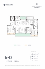 安阳中深中心4室2厅1厨3卫建面202.00㎡