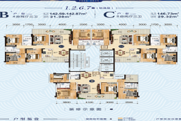 青建悦府5室2厅1厨3卫建面142.59㎡