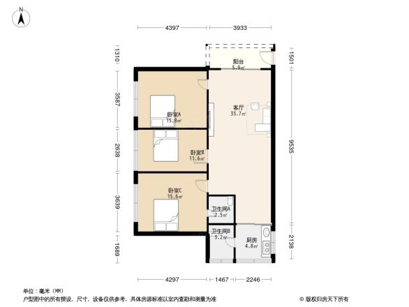 迎宾大道西住宅楼户型图