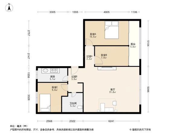 迎宾路住宅楼户型图