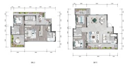 当代阅MOMΛ4室2厅1厨3卫建面126.44㎡