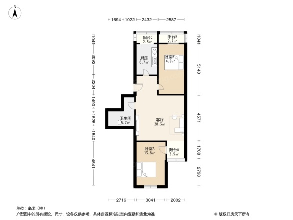 金荣园一期户型图
