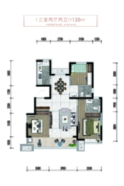 衡水天阙府3室2厅1厨2卫建面120.00㎡