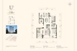 海盐鸿翔云望雅苑4室2厅1厨3卫建面139.00㎡