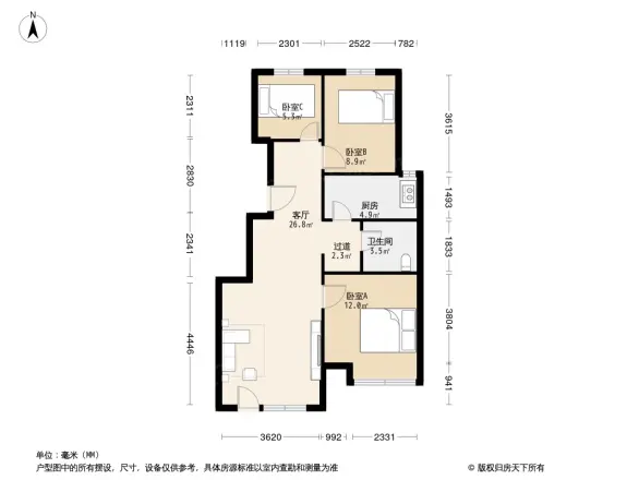 华远澜悦户型图