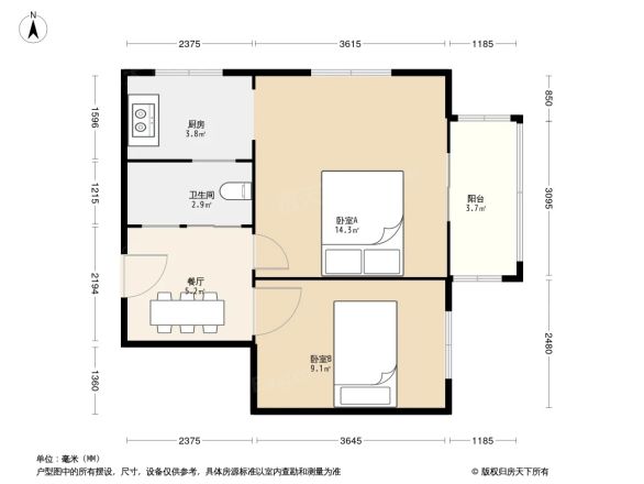 毛条小区户型图