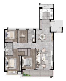 绿城·锦上月鸣4室2厅1厨2卫建面137.00㎡