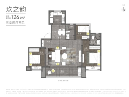 伟星玖玺台3室2厅1厨2卫建面126.00㎡