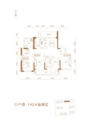 月晟·天玺胤3室2厅1厨2卫建面142.00㎡