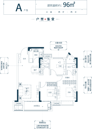 浩城青华府3室2厅1厨2卫建面96.00㎡