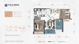 碧桂园华发香洲府3室2厅1厨2卫建面80.00㎡
