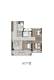 春晓江南3室2厅1厨1卫建面97.00㎡