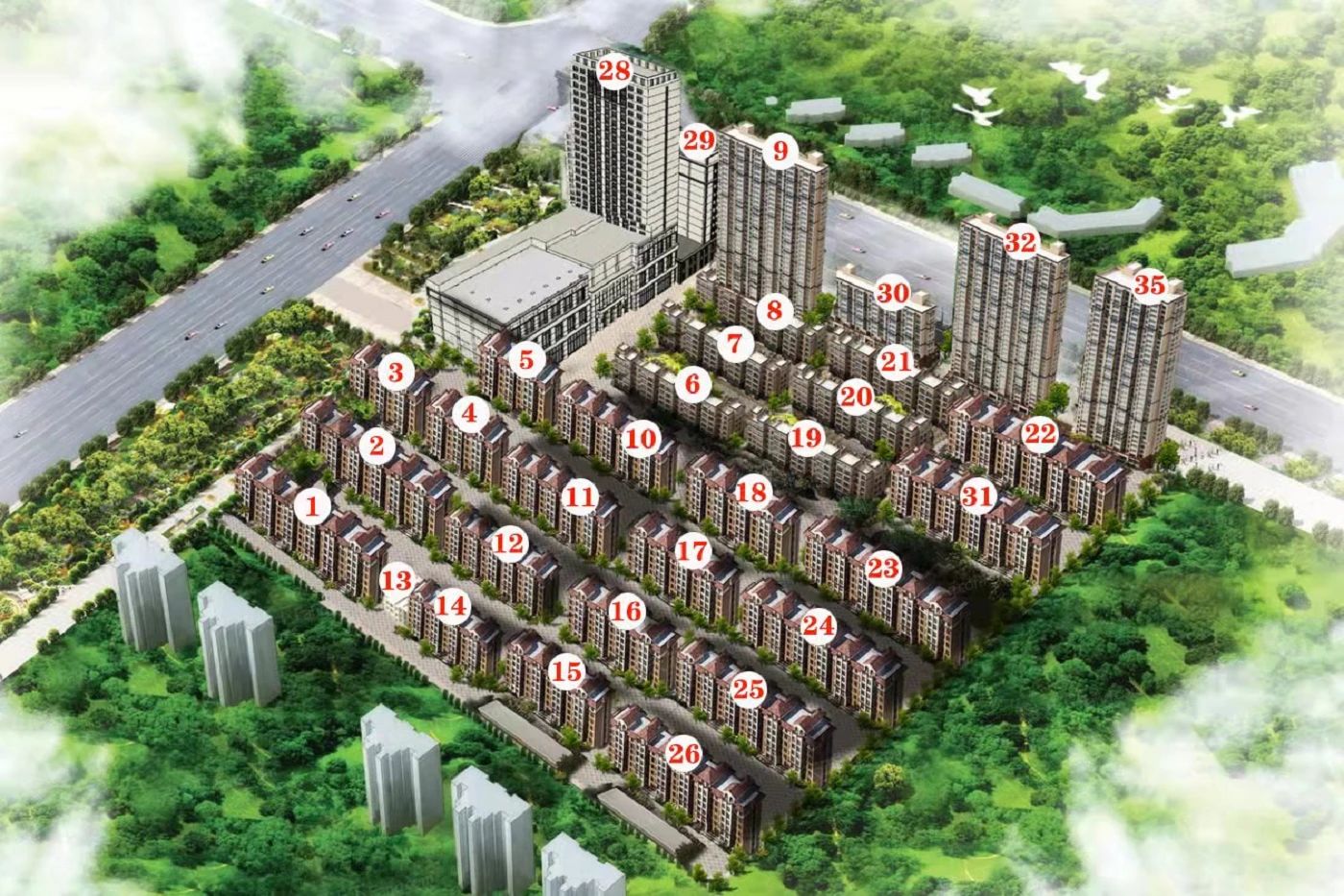 列表查看1/8沙盘效果图在售普通住宅小户型景观居所宜居生态地产别名