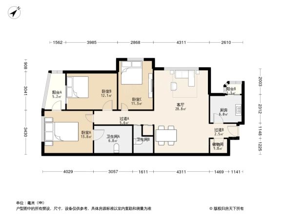 东润枫景户型图
