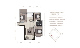 翡翠学府城3室2厅1厨1卫建面111.25㎡
