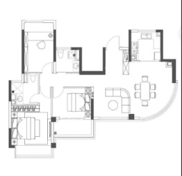 东原水沐·印长江3室2厅1厨2卫建面115.00㎡