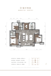 建业蓝海津誉4室2厅1厨2卫建面128.00㎡