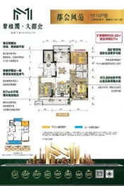 耒阳碧桂园大都会3室2厅1厨2卫建面115.00㎡