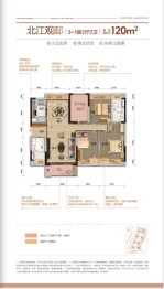 碧桂园印象北江3室2厅1厨2卫建面120.00㎡