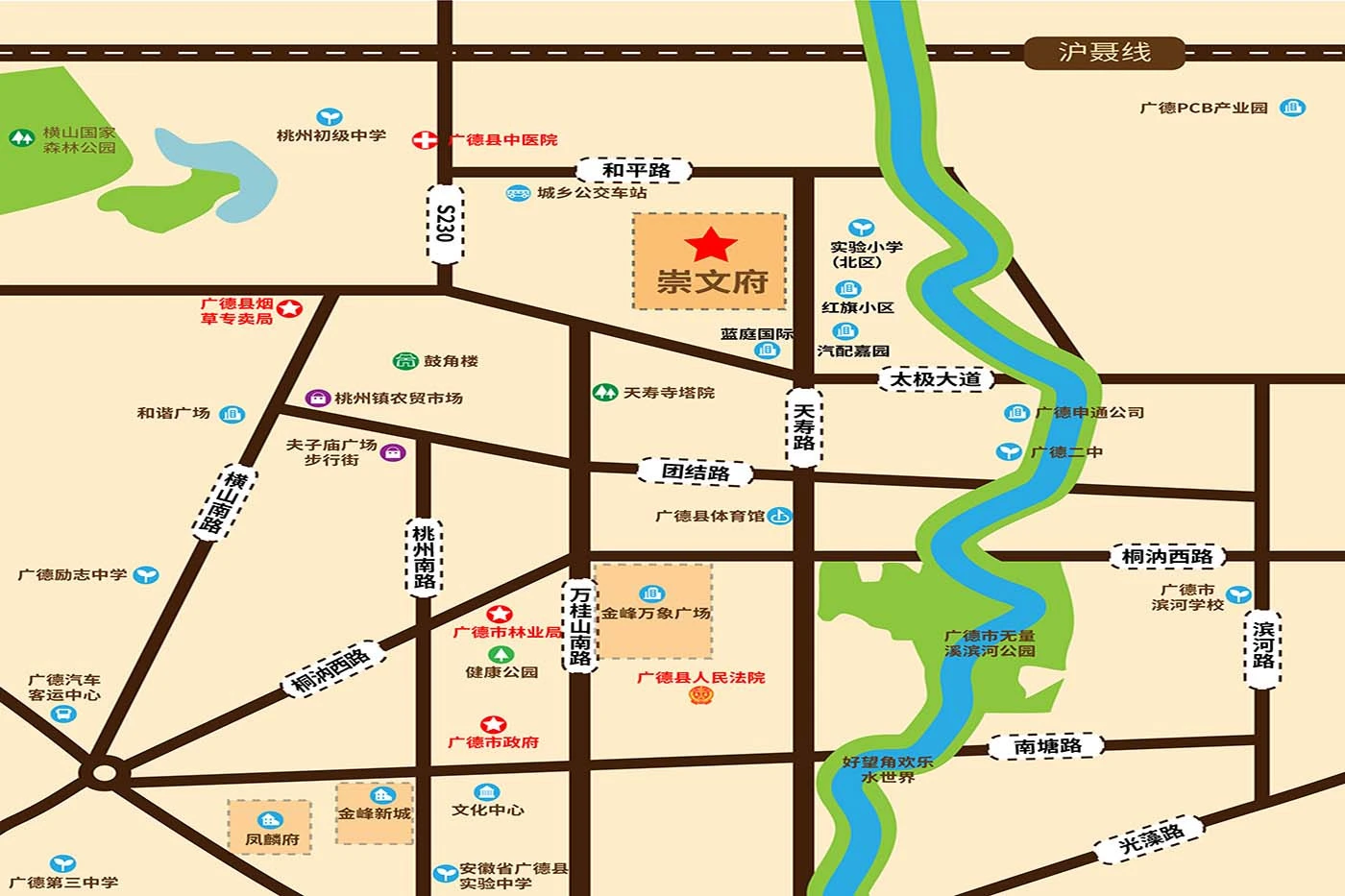 金峰·崇文府交通图