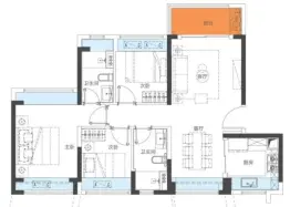 燕澜和鸣3室2厅1厨2卫建面94.00㎡