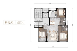 绿城·西安和庐3室2厅1厨2卫建面129.00㎡