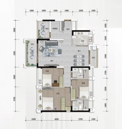 龙光·玖里江湾3室2厅1厨2卫建面128.00㎡