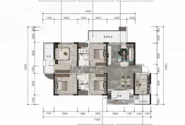 亿家·龙景江韵5室2厅1厨3卫建面139.98㎡