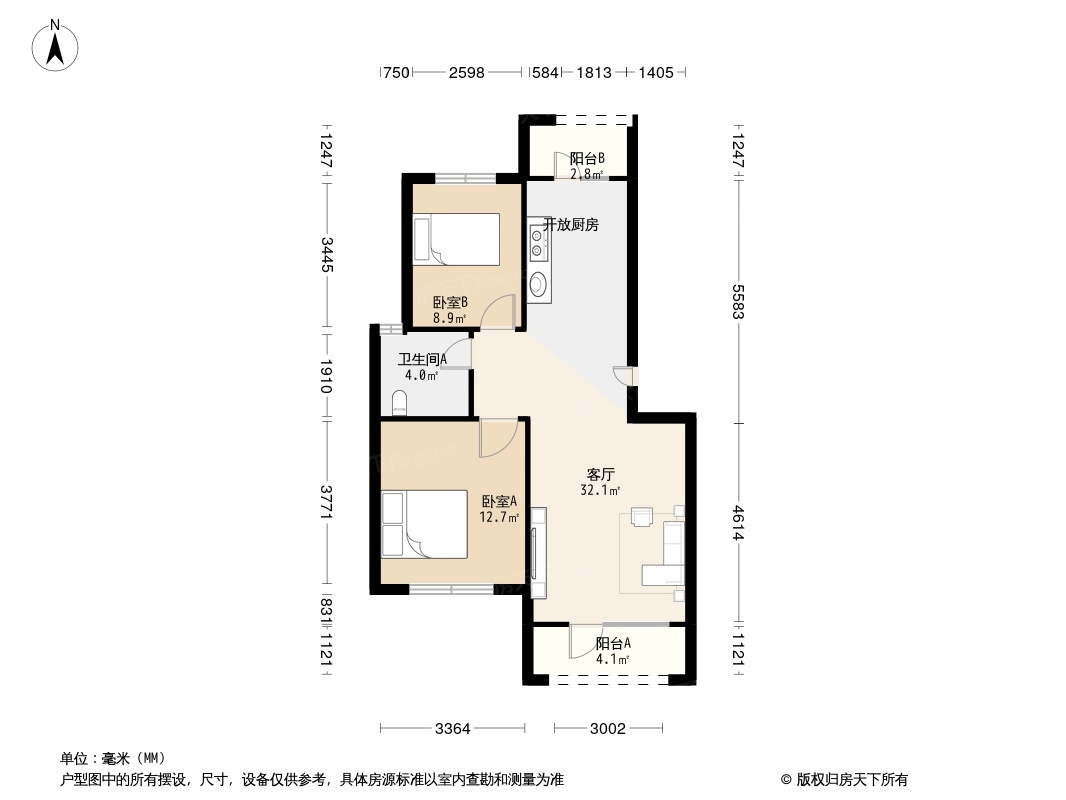 户型图1/2