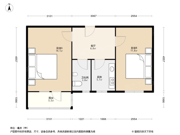 通州杨庄小区户型图