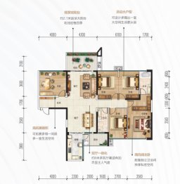 亿家·龙景天际5室2厅2卫建面137.32㎡