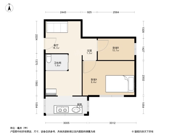 北沙滩6号院户型图