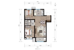 万科未来城·中央公园2室2厅1厨1卫建面85.00㎡