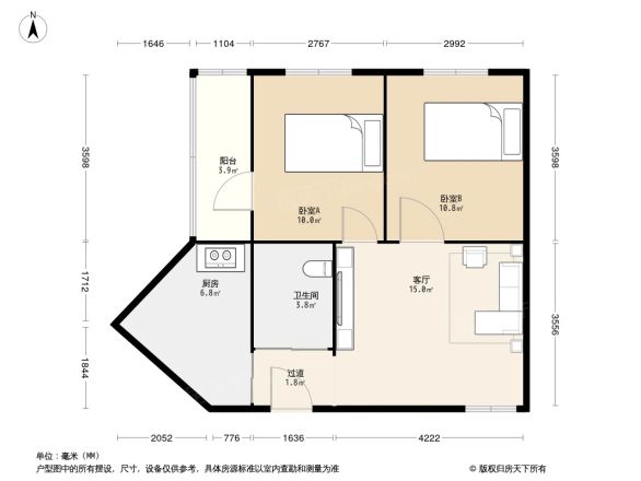 苹果园三区户型图