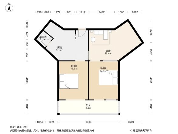 苹果园三区户型图