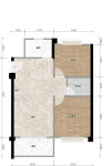 B5户型2房2厅1卫
