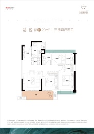 弘阳云栖玖著3室2厅1厨2卫建面90.00㎡