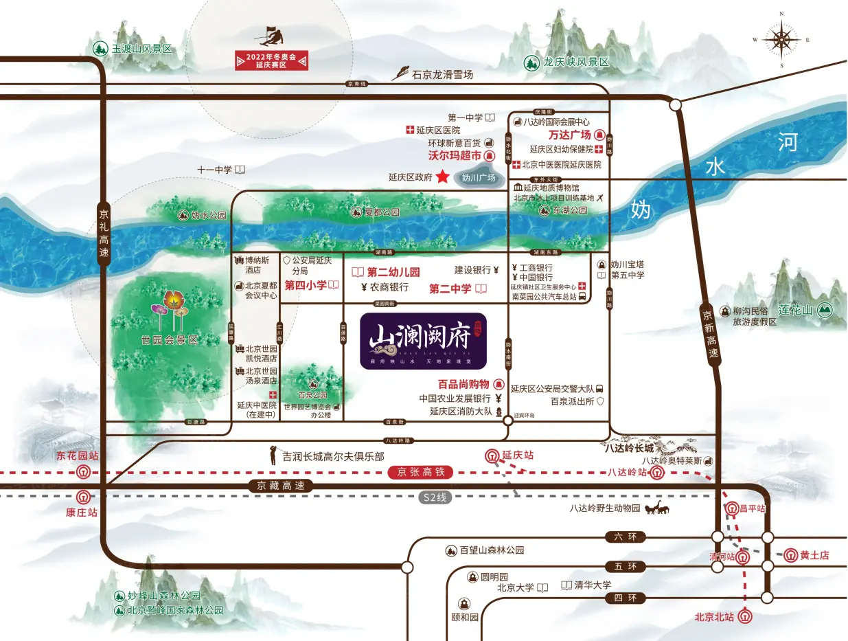 北京住总山澜阙府交通图