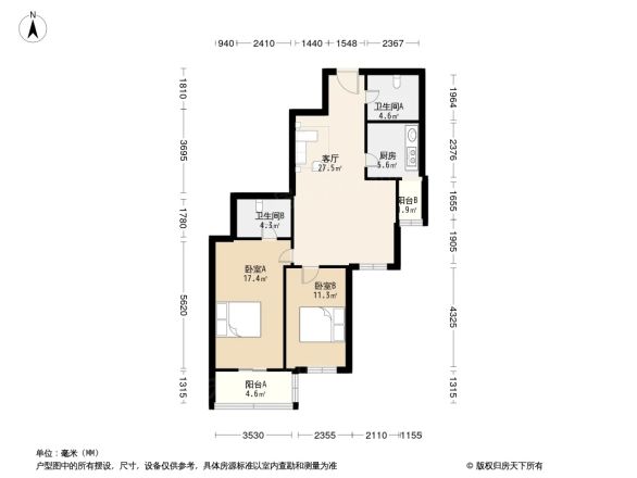 菜户营甲1号院户型图