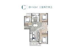 老三届·悦湖3室2厅1厨2卫建面143.00㎡