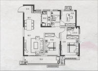 3室2厅2卫1厨， 建面118.00平米