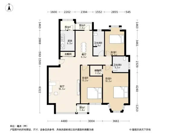 奥林匹克花园二期户型图