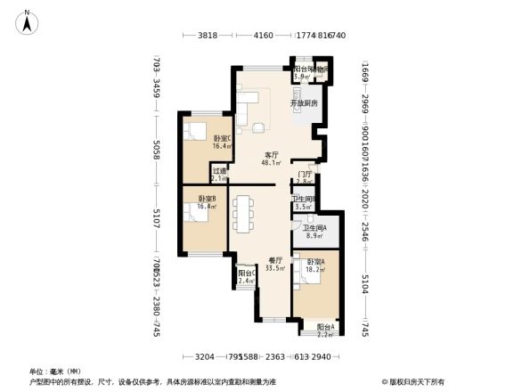 豪柏大厦公寓户型图
