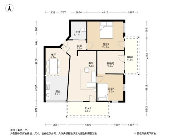 三浃社区八组团户型图