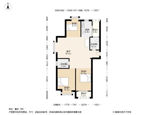 滨州景园户型图